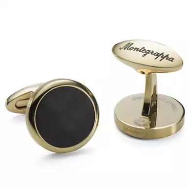 Запонки "Classico" (IP Yellow Gold & IP Black) от Montegrappa