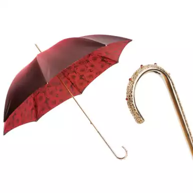 Pasotti парасолька "Roses" з ручкою з латуні 