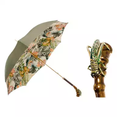 Pasotti umbrella "Grasshopper" with brass handle