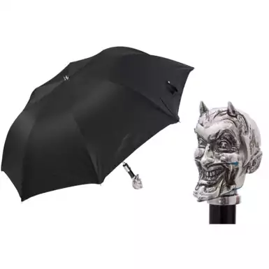 Pasotti umbrella "Lucifer" with brass handle