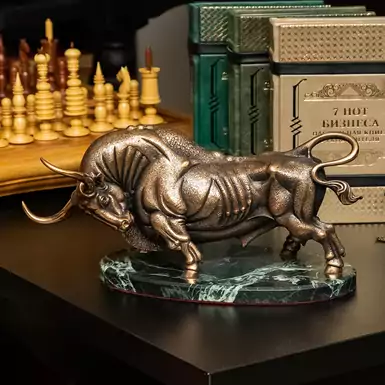 Bronze statuette "Metal bull"