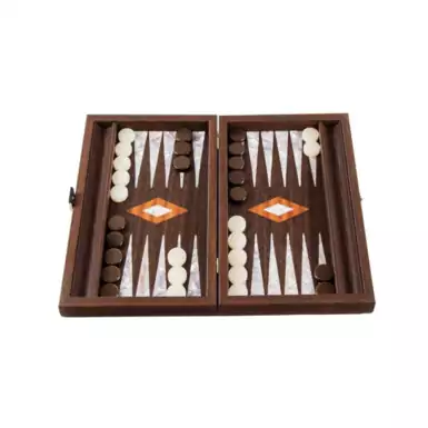 Backgammon made of natural wood from Manopoulos (on request)
