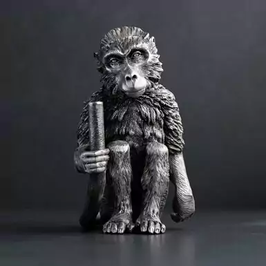 Серебряная фигура «Monkey» ручной работы