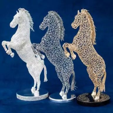 Ексклюзивна статуя коня з посрібленням від Silver Tre (під замовлення)