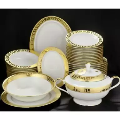 Greco Oro dinner service for 12 by Depos