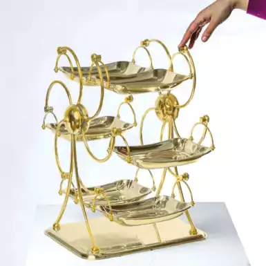 Menu rack "Carousel" (gold) by Silver Tre