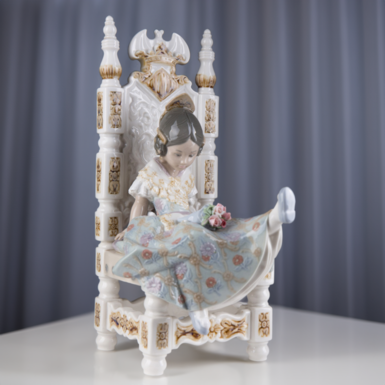 Фарфоровая статуэтка "Девочка с букетом" от Lladro
