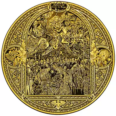 Тарілка з позолотою "Поховання графа Оргаса" 35 см від Anframa