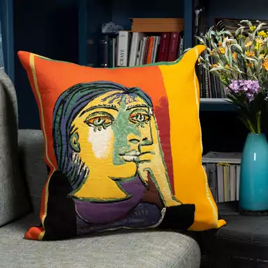 Pillowcase "Pablo Picasso - Portrait de Dora Maar 1937" (45x45 cm) by Jules Pansu