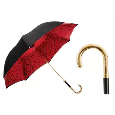 Изысканный красно-черный зонт от Pasotti