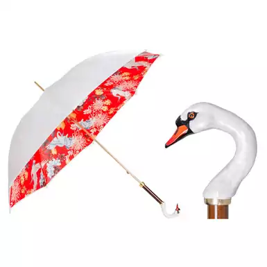 Exquisite women's umbrella «Swan» from Pasotti