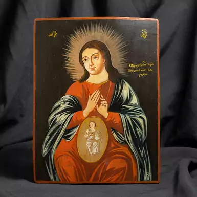 Старовинна ікона Божої Матері «Помічниця в пологах» другої половини ХІХ століття