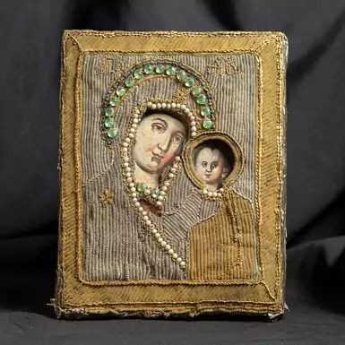 Икона Божьей Матери второй половины XIX века