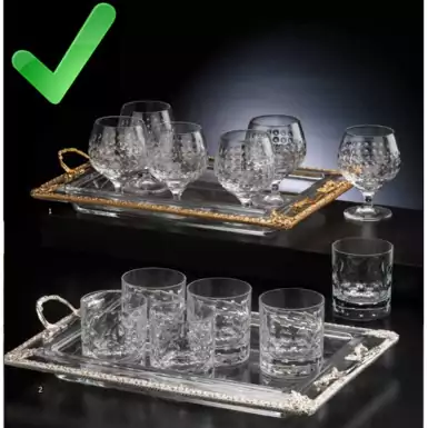 Set of 6 Brandy Glasses by Cre Art