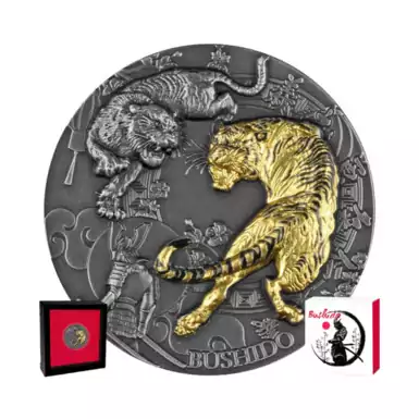 Серебряная монета с позолотой "Кодекс самурая"
