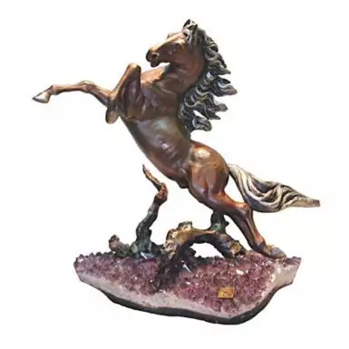 Бронзова статуетка "Дикий кінь" на мармуровій основі від Ebano Internacional