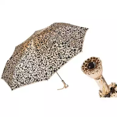 Складной зонт с леопардовым принтом от Pasotti
