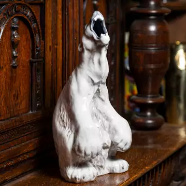 Раритетна порцелянова скульптура "Білий ведмідь" (глечик), Данія, початок XX століття