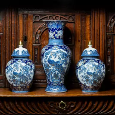 Набір порцелянових ваз "Павич" від Kaiser