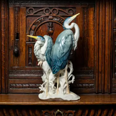 Porcelain figurine "Heron" by Karl Enz