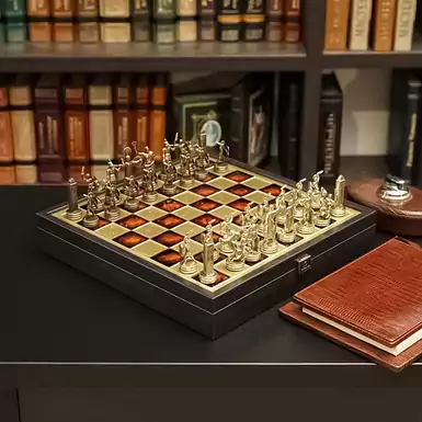 Ексклюзивні шахи «Грецька міфологія» від Manopoulos (34x34 см)