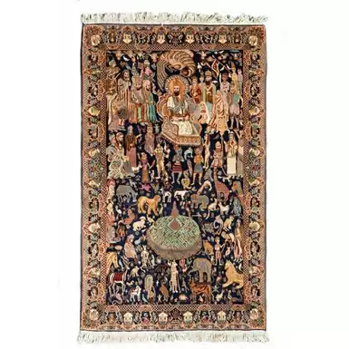 Персидский шерстяной ковёр "Винтажный Царь" 223 х 135 см