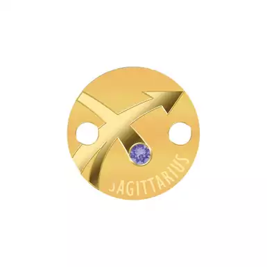 Коллекционная золотая монета-браслет «Zodiac Sagittarius» 5 долларов остров Ниуэ 2017 год