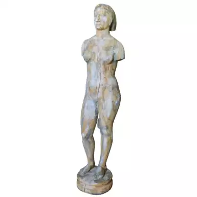 Дерев'яна скульптура жінки від Володимира Кочмара