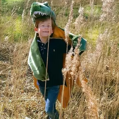 Дитячий костюм "Накидка-плащ Динозаврик" з плюшу 
