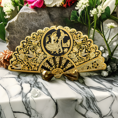 Gift fan "Royal ball" by Anframa (hand gilding)