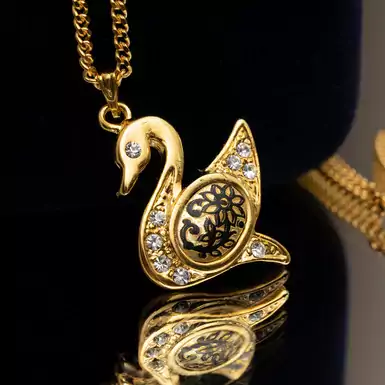 Кулон "Golden swan" від Anframa (ручна позолота)