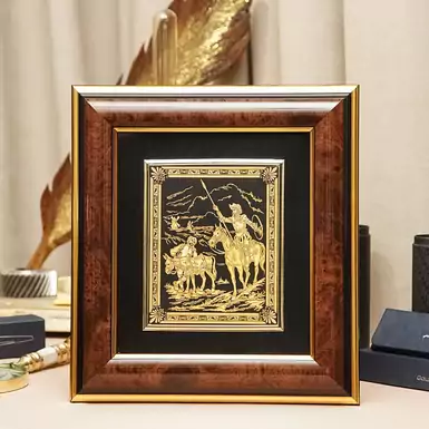 Engraving "Don Quixote" by Anframa (hand gilding)