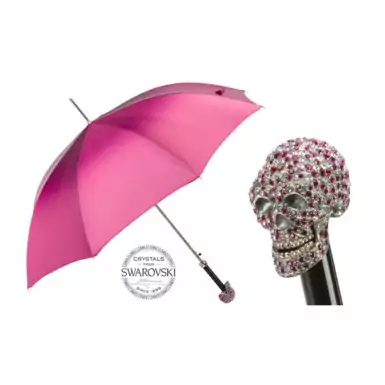 Umbrella-walking stick "Pink Skull" by Pasotti