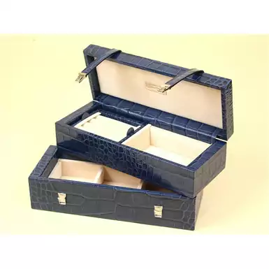Jewelry box "Blue crocco" from Renzo Romagnoli