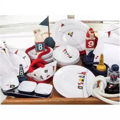 Набор посуды для яхт с нескользящей основой на 4 человека от Marine Business