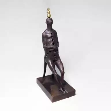 Бронзова скульптура "Пошук балансу" (19 см) від скульптора Дмитра Шевчука
