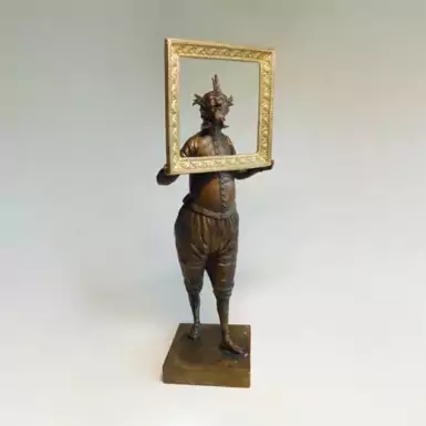 Бронзовая скульптура "Автопортрет" (21 см) от скульптора Дмитрия Шевчука