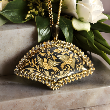 Pendant "Wildflowers" by Anframa (hand gilding)