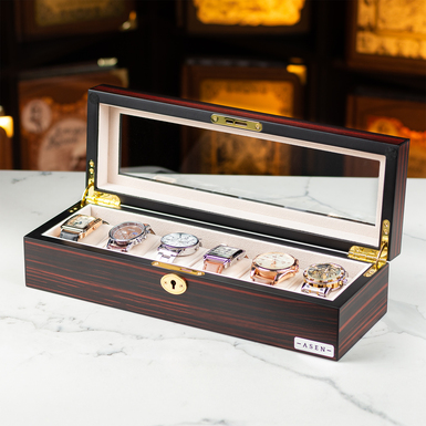 Шкатулка для  неподвижного хранения 6-ти часов "Arlecchino" от Asen