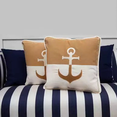 Пара декоративных подушек Anchor Beige от Marine Business