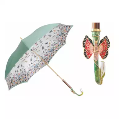 Зонт-трость "Butterfly" с кристаллами Swarovski от Pasotti