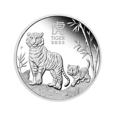 Серебряная монета "Семья тигров"