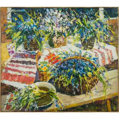 Картина "Первоцветы на рушниках", Шаповалов Сергей, 1999