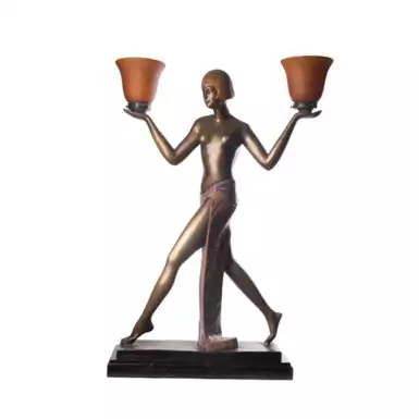 Bronze lamp "Female Silhouette"
