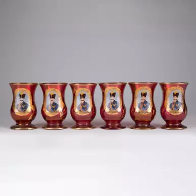Комплект стаканов "Империя" (6 шт.), 2-я половина 19 века, Иран