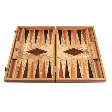 Backgammon "Olive burl" from natural wood by Manopoulos 