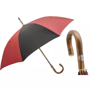 Зонт-трость с ручкой из каштана от Pasotti