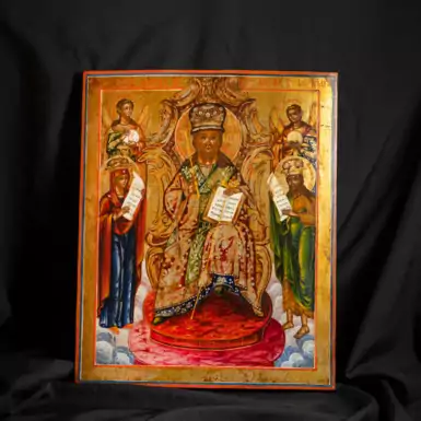 Ancient icon "Bishop of Eternal Blessings", 2nd half of the 19th century