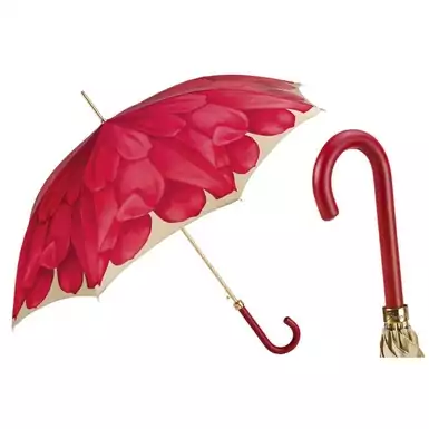 Umbrella cane "Red dahlia" by Pasotti