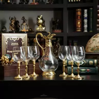 Decanter and 6 glasses "Glory" by Freitas and Dores